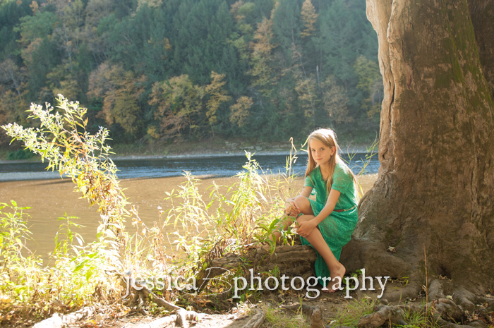 girl by tree